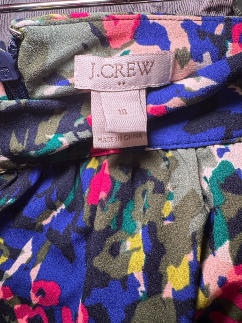 J. Crew Summer Abstract Floral Skirt Size 10 - Picture 7 of 7